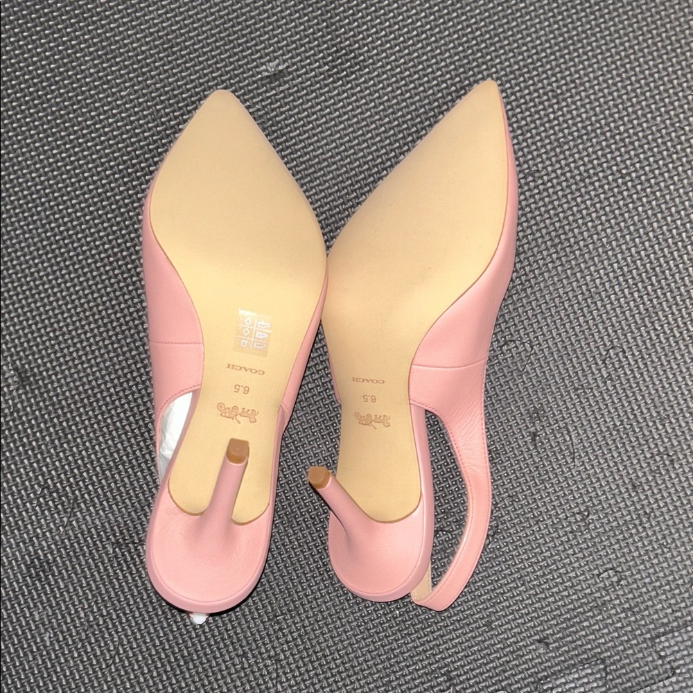 Coach Pink Slingback Women's Shoes - Picture 3 of 4